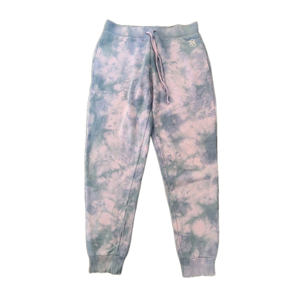 Victoria's Secret Tie Dye Jogger Sweatpants S Cloud Lounge Casual‎ Comfy Pink